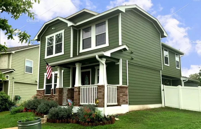 Olive Green Exterior House Paint